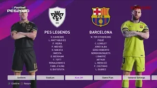 PES 2020 GAMEPLAY PES LEGENDS VS FC BARCELONA (720P HD) PS4/PC/XBOX ONE