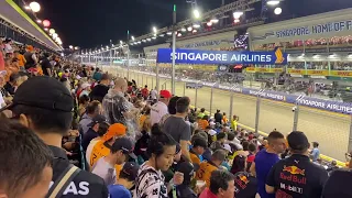 2022 Singapore F1 race start from Pit Grand Stand