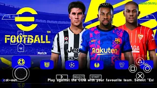 🆕 eFOOTBALL PES 2022 PPSSPP English Commentary Latest Transfers 2022 New Faces & Camera PS5 Graphics