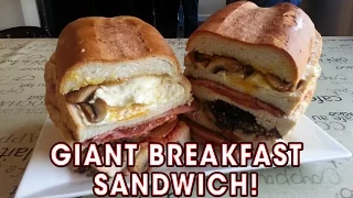 MASSIVE BREAKFAST SANDWICH CHALLENGE!!