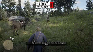 Saving Hunter before Bear eat him alive - Red Dead Redemption 2 (Random Encounter)