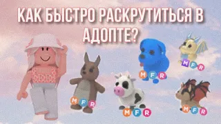 КАК БЫСТРО РАСКРУТИТЬСЯ В ADOPT ME? | часть 1