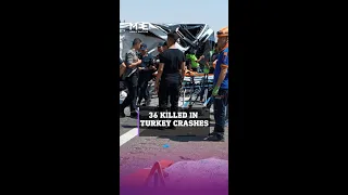 Separate bus crashes leave 36 dead in Turkey