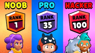 NOOB vs PRO vs HACKER - Brawl Stars