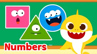 Numbers & Shapes Songs | Learn Counting for Toddlers! | 15-Minute Learning with Baby Shark