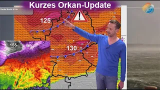 Kurzes Orkan-Update für die kommende Nacht & Freitagabend. ICON passt sich etwas GFS & ECMWF an.