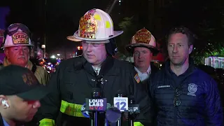 FDNY officials provide an update on a 5-alarm fire in the Bronx