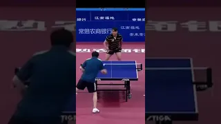 Wang Hao vs Ryu Seung Min in an exhibition game after their retirement