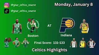 Boston Celtics Highlights at Indiana Pacers (January 8, 2024)