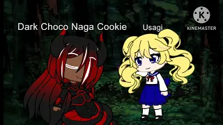 Sailor moon (Usagi) meets Dark Choco Naga Cookie