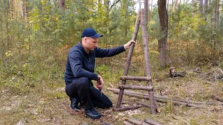 Bushcraft Skills: Building Primitive Chair - Woodcraft How To