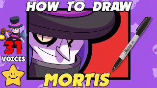 How To Draw MORTIS Icon With All 31 Voice Lines | Brawl Stars