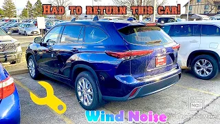 2020 Toyota Highlander Review and Problem - Watch before you buy!! Wind noise