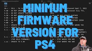 What Is the Minimum Firmware Version Your Jailbroken PS4 Can Go Back To using PS4 Wee Tools