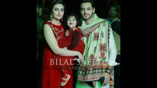 wahaj ali with his wife and daughter Tere bin drama #actress