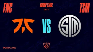 FNC vs TSM｜Worlds 2020 Group Stage Day 7 Game 1