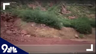 RAW: Mudslide fills half of Colorado highway with water