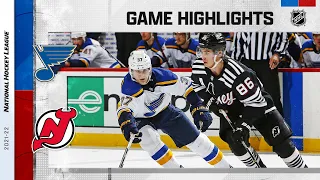 Blues @ Devils 3/6 | NHL Highlights 2022