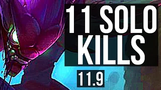 KHA'ZIX vs SHACO (JUNGLE) (DEFEAT) | Rank 2 Kha, 11 solo kills, Legendary | BR Challenger | v11.9