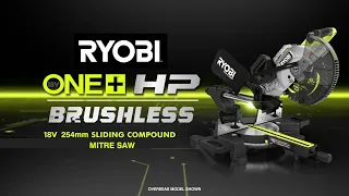 The ONE+HP Brushless Cordless 254mm Mitre Saw from RYOBI®