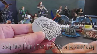 How to sculpt hair/fur textures in polymer clay