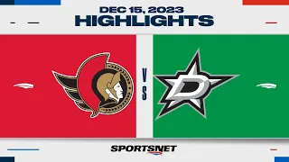 NHL Highlights | Senators vs. Stars - December 15, 2023