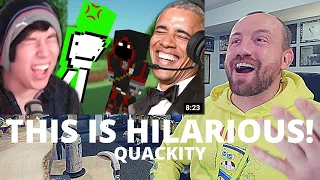 Quackity - Obama Makes Minecraft 1000% Funnier (BEST REACTION!) you will laugh so hard! | QuackiTwo