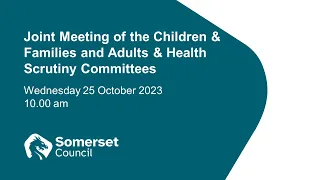 Joint meeting of Children & Families and Adults and Health Scrutiny Committee - 25th October 2023