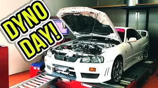 DYNO DAY! - How Much Power Will The R34 Skyline Make?!?!