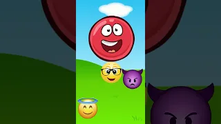 EMOJI FACE EATING with RED BALL 4 MUKBANG ANIMATION #Shorts