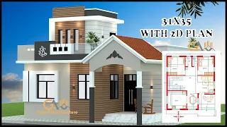 31 X 35 House Plan| 1085 Sq Ft House Plan| 2Bhk East Facing House Plans Gopal Architecture 2.0