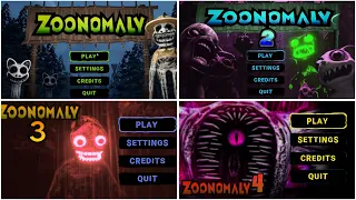 Main Menu Comparison - Zoonomaly Chapter 1 Vs Chapter 2 Chapter 3 Vs Chapter 4