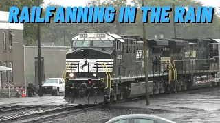 Railfanning in the rain in Marion Ohio