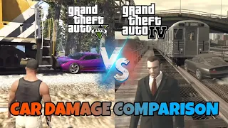 COMPARISON BETWEEN CAR DAMAGE IN GTA IV VS GTA IV ( 2008 - 2023 )