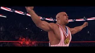 Seth Rollins vs Shawn Michaels vs Kurt Angle vs Rey Mysterio WWE 2K Dream Match Highlights
