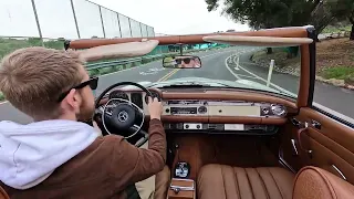 AMAZING Driver Level Mercedes Benz 280SL goes for a Test Drive