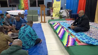 Fiji's Minister for iTaukei Affairs accorded a traditional welcome ceremony at Port Vila, Vanuatu