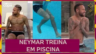 NEYMAR faz fisioterapia em piscina com ALEX SANDRO: vídeo mostra tornozelo do jogador
