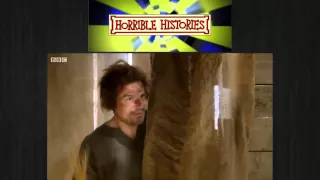 Horrible Histories  A businessman uses a Medieval toilet