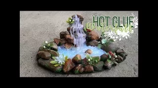 DIY *** How to make Hot Glue Waterfall *** водопад из горячего клея / cascadă din lipici fierbinte