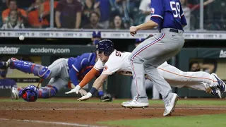 Myles Straw Walk Off Wild Pitch vs Texas Rangers' Brett Martin - Astros Highlights