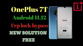 OnePlus 7T frp bypass । 5 मिनिट में। Easy way । Step by step।