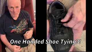 One Handed Shoe Lacing and Tying - Stroke Survivor Life Hacks #4