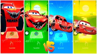 Mcqueen Eater vs Mcqueen Eater Big Wheels vs Mcqueen vs Lightning Mcqueen EXE - Tiles Hop EDM Rush