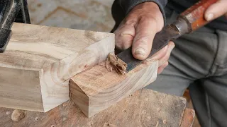 Amazing Simple Hand Cut Mitred Dovetails Without Nail - Making Wood Joints Techniques Of Carpenter