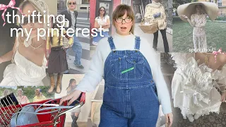 thrift with me for my SPRING 2024 pinterest inspo  (a gooood haul + styling heheh)