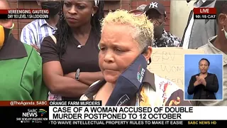 Orange Farm murders | Case of a woman accused of double murder postponed to 12 October