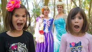 FROZEN ELSA teaches perseverance with RAPUNZEL and the Big Bad Wolf!