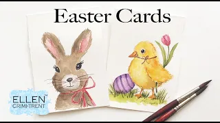 EASY Watercolor Easter Cards