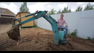 mini excavator 6, сколько стоит аренда мини-экскаватора, kubota K008 в работе, производительность